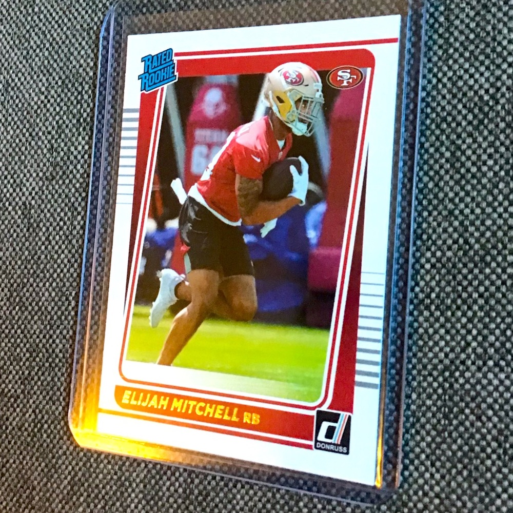 Elijah Mitchell 2021 Donruss Rated Rookie Panini Donruss- San Francisco 49ers